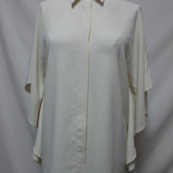 Lauren Ralph Lauren Blouse Flutter Sleeve Top Blouse NEW NWT Size Sz Medium Md M - Picture 3 of 14